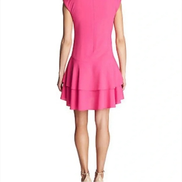 Cece Cynthia Steffe Pink Tiered Ruffle Drop Waist cap sleeve Kawaii Girl Dress - Picture 7 of 12